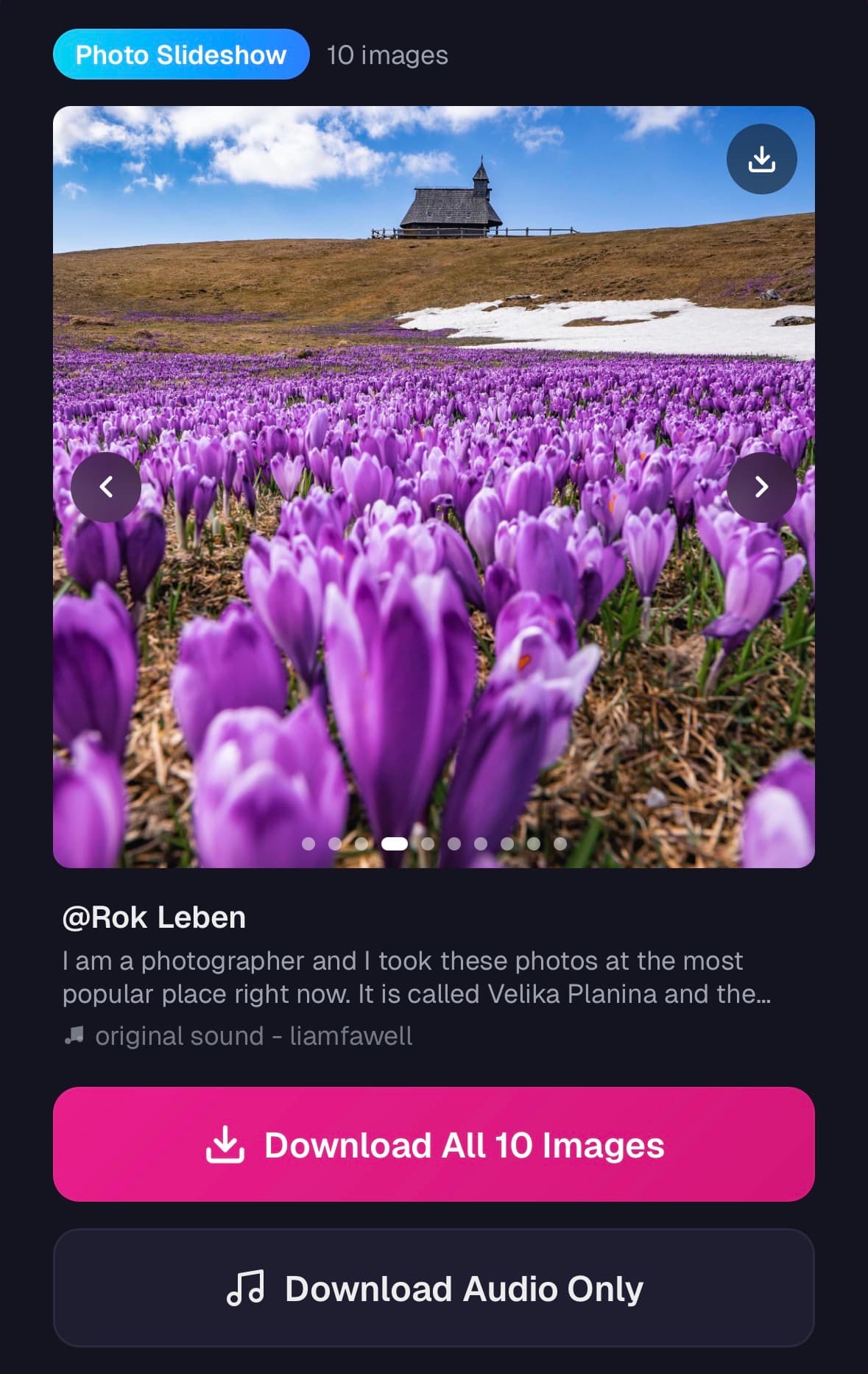 Download Photo Slideshows
